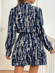 Printed Long Sleeve Shirt Dress OutfitFlow
