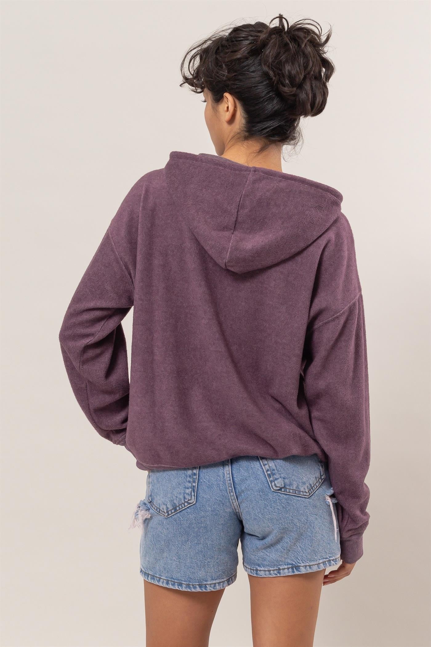 Outfit Flow - HYFVE Brushed Long Sleeve Hoodie with Kangaroo Pocket