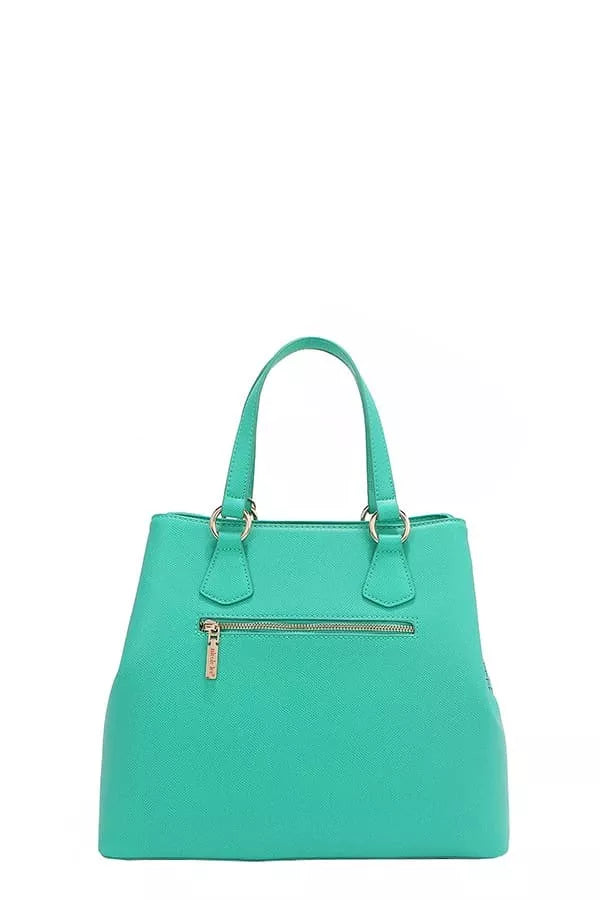 Nicole Lee USA Monogram Pattern Handbag with Rhinestones Decor Trendsi