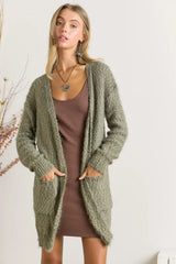 ADORA Comfy Fuzzy Sweater Cardigan OutfitFlow