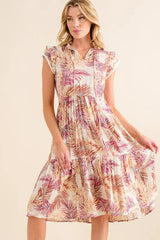 And The Why Boho Printed Tiered Dress OutfitFlow
