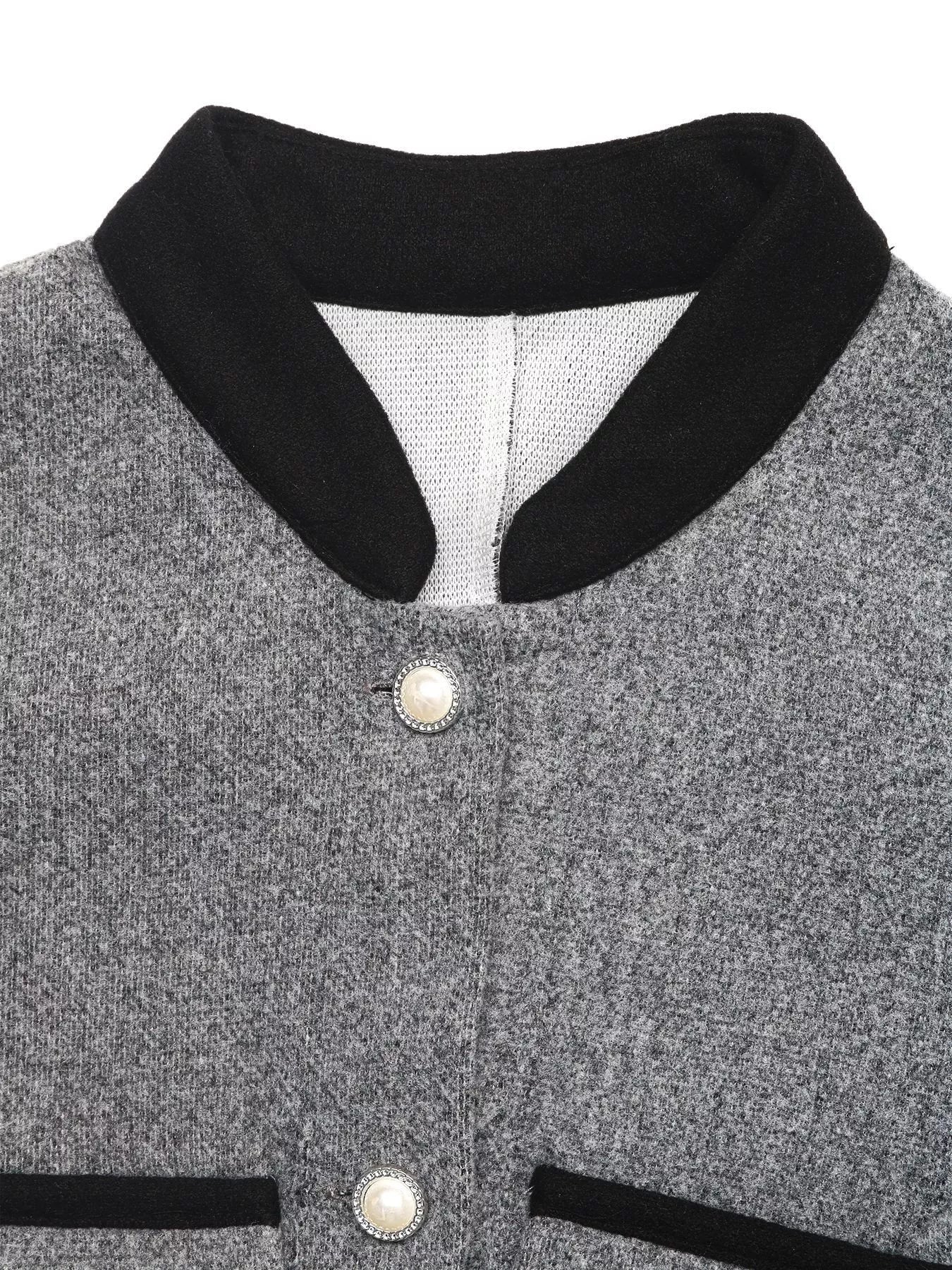 A-Line Long Sleeve Button-Down Dress OutfitFlow
