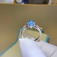 2 Carat Moissanite 925 Sterling Silver Ring OutfitFlow