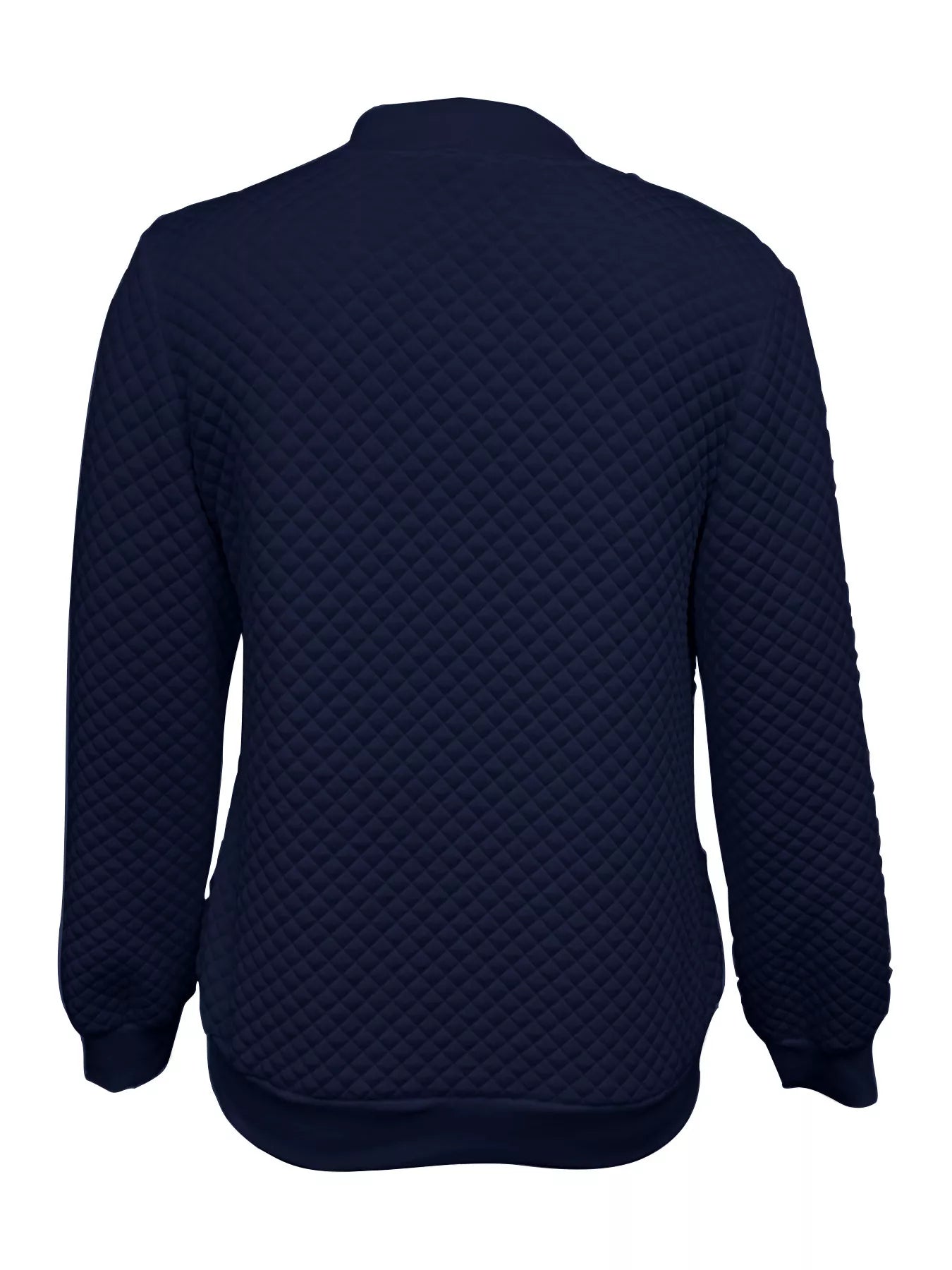 Textured Zip Up Long Sleeve Jacket OutfitFlow