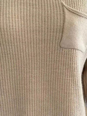 Pocket Detail Dropped Shoulder Sweater OutfitFlow