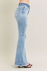 Judy Blue Full Size Hw Flare Jeans W/ Shield Pockets Plus Size OutfitFlow