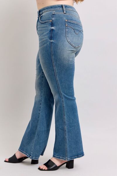Judy Blue MR Tummy Control Vintage Wash Jeans OutfitFlow