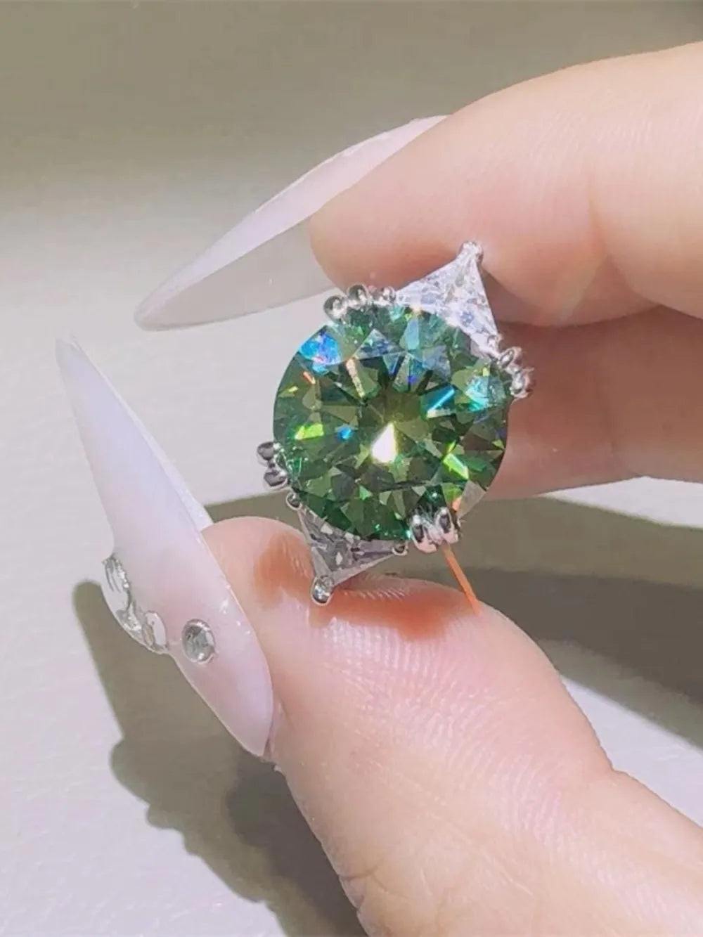 5 Carat Moissanite 925 Sterling Silver Ring OutfitFlow