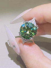 5 Carat Moissanite 925 Sterling Silver Ring OutfitFlow