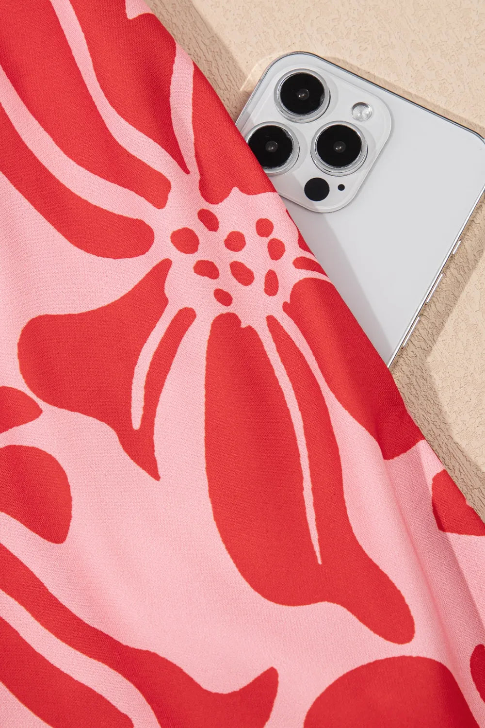 Floral Ruffled V-Neck Midi Dress with Button Front OutfitFlow