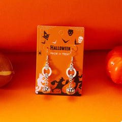 Halloween Pumpkin Dangle Earrings OutfitFlow
