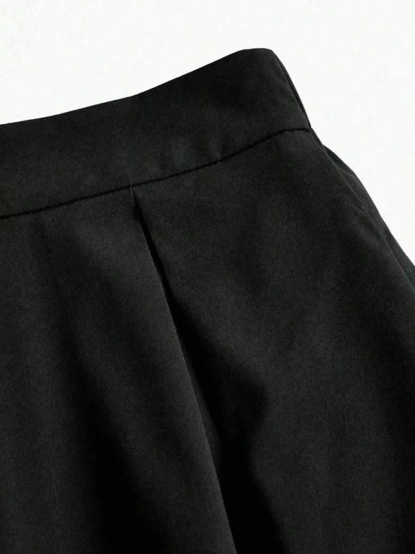 Elastic Waist Pleated Detail Skirt OutfitFlow