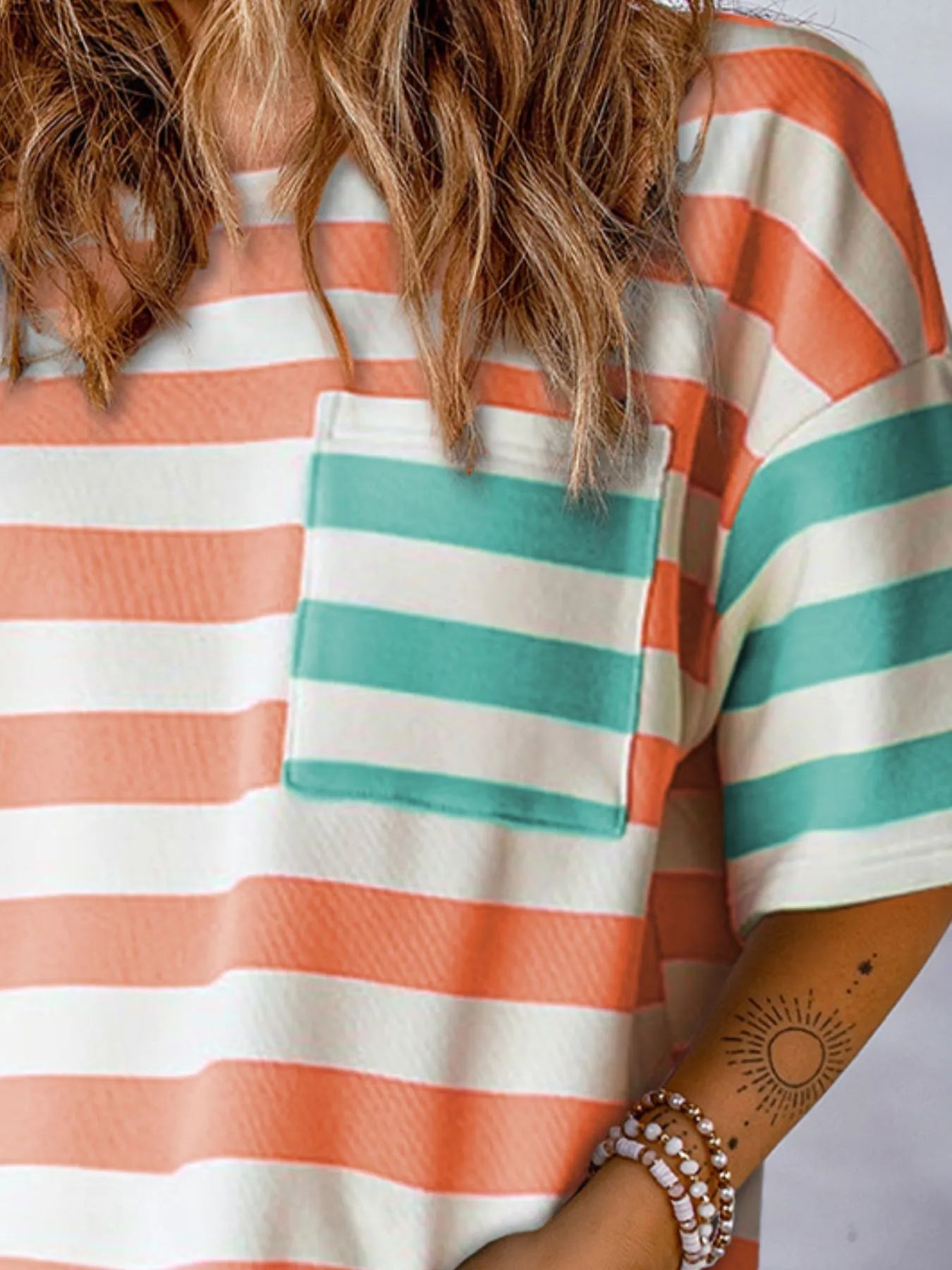 Striped Oversized Short Sleeve T-Shirt OutfitFlow