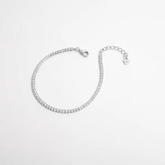 925 Sterling Silver Inlaid Zircon Bracelet OutfitFlow