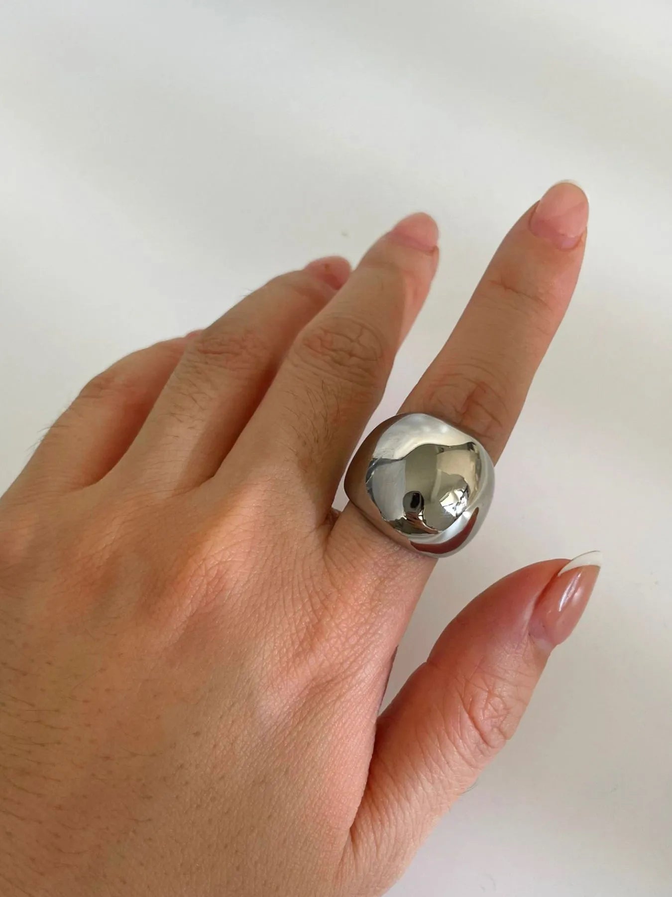 2-Piece Stainless Steel Bubble Shape Ring OutfitFlow