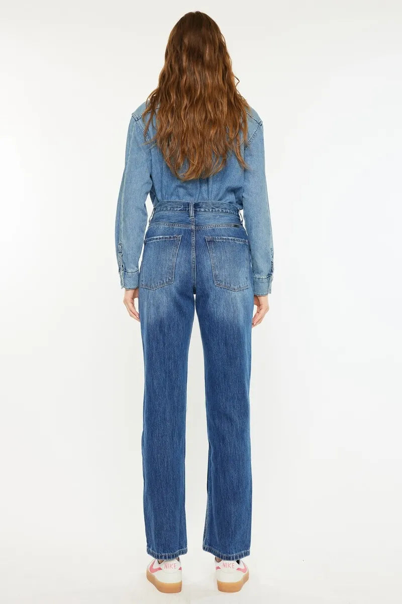 Kancan Ultra High Rise 90's Boyfriend Jeans OutfitFlow