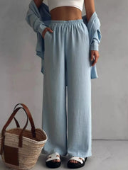 Button Down Shirt and Pants Set OutfitFlow