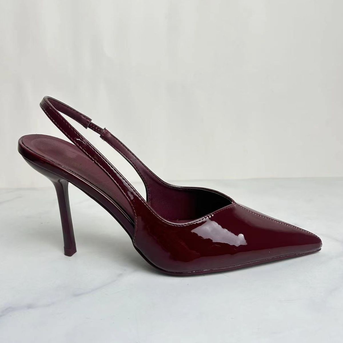 Slingback Point Toe Stiletto Pumps OutfitFlow