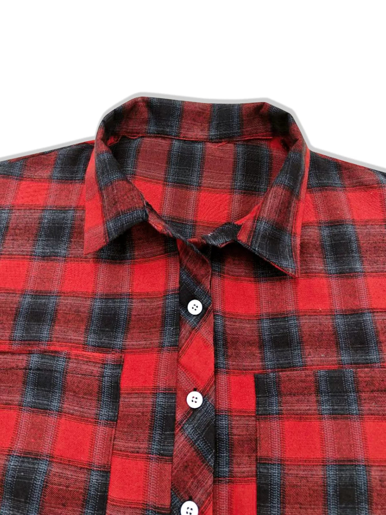 Plus Size Plaid Button-Down Shirt OutfitFlow
