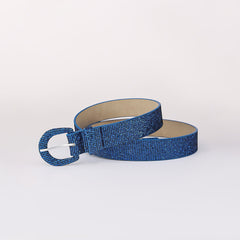 Sequin PU Leather Belt