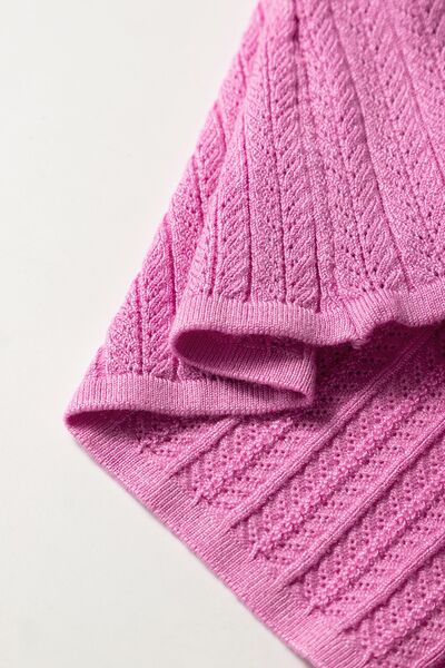 Textured Square Neck Half Sleeve Top OutfitFlow
