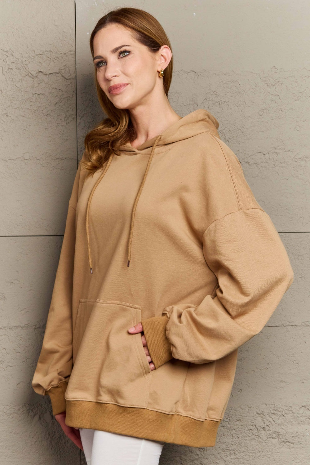 Outfit Flow - Full Size Long Sleeve Dropped Shoulder Hoodie