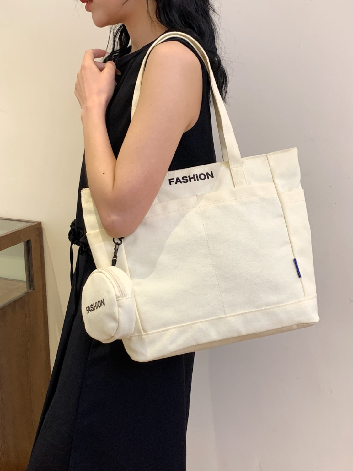 Outfit Flow - Canvas Tote Bag with Pouch