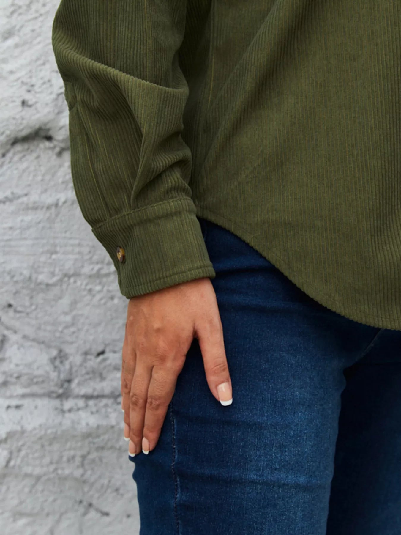 Corduroy Button-Up Shirt OutfitFlow