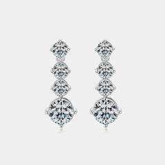 4 Carat Moissanite 925 Sterling Silver Earrings OutfitFlow