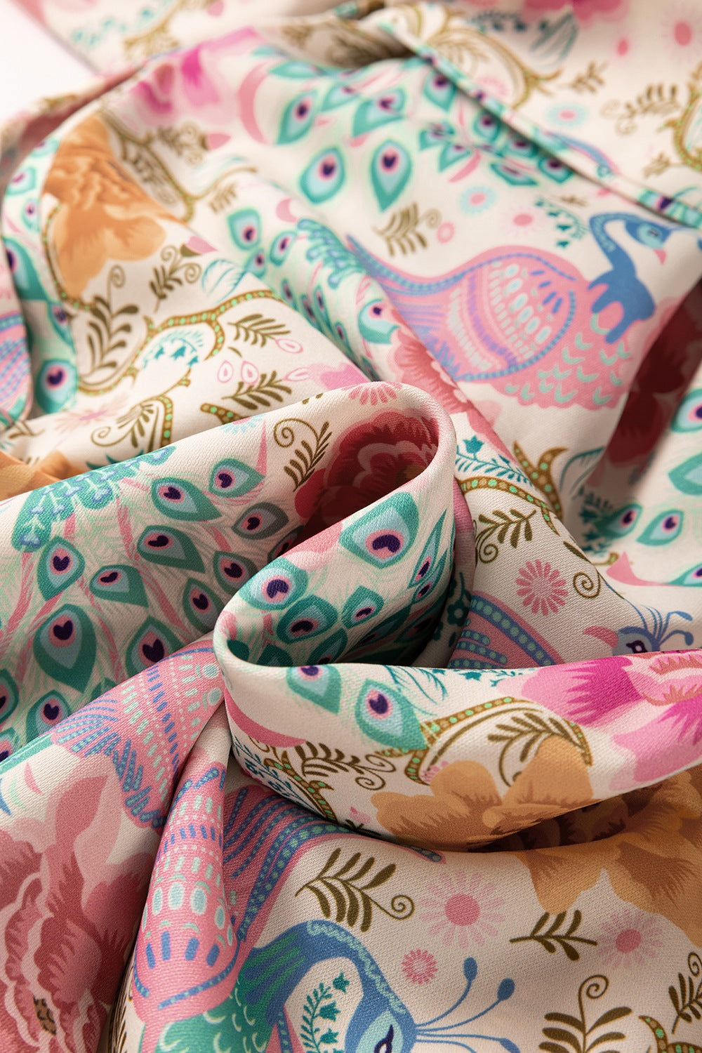 Printed Notched Lantern Sleeve Dress OutfitFlow