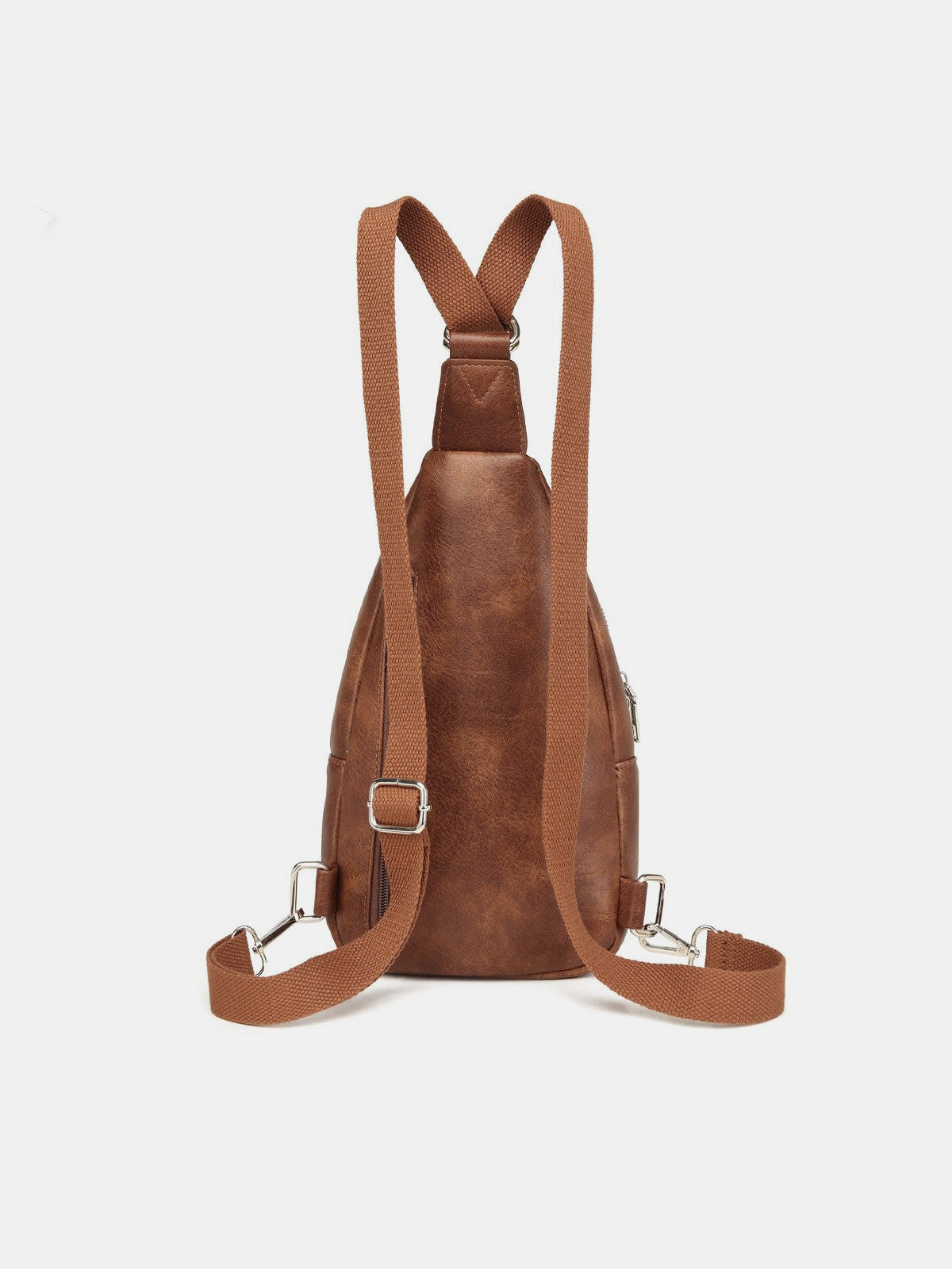 Outfit Flow - PU Leather Crossbody Bag with Two Detachable Strap