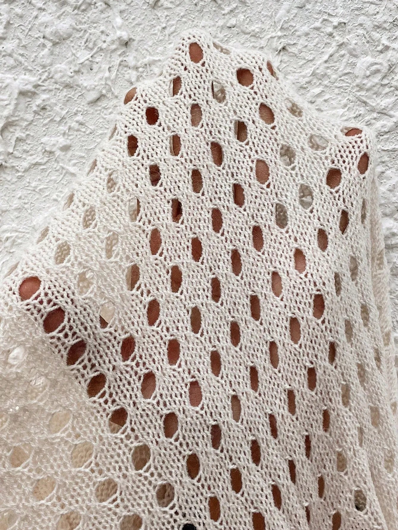 Front Tie Crochet Sleeveless Longline Cardigan OutfitFlow