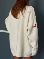 Embroidered Button Up Cardigan OutfitFlow