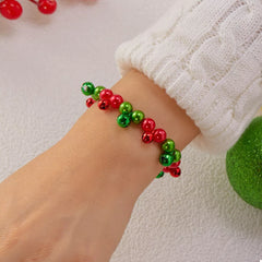 Christmas Holiday Beaded Bell Bracelet OutfitFlow