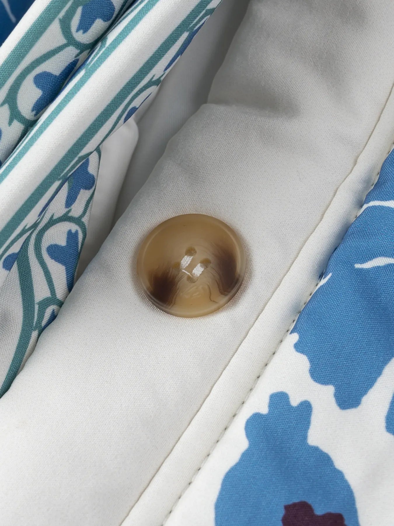 Printed Button Down Long Sleeve Winter Coat OutfitFlow