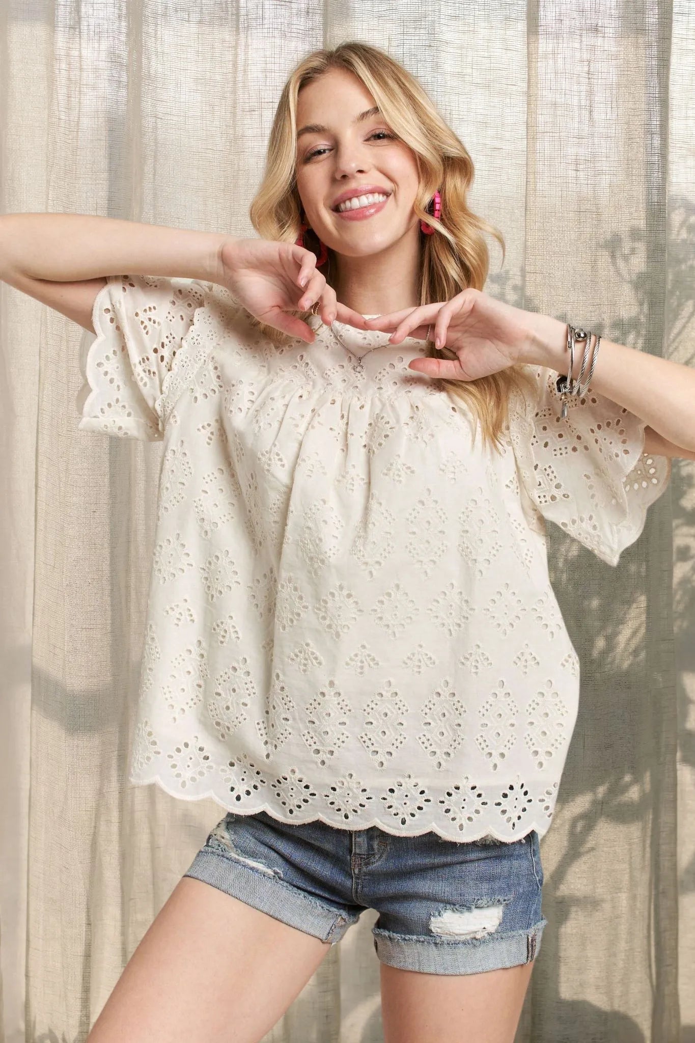 ADORA Ruffle Shoulder Blouse OutfitFlow