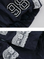Lace Trim Shorts with Drawstring OutfitFlow