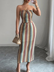 Printed Tube Top and Skirts Set OutfitFlow