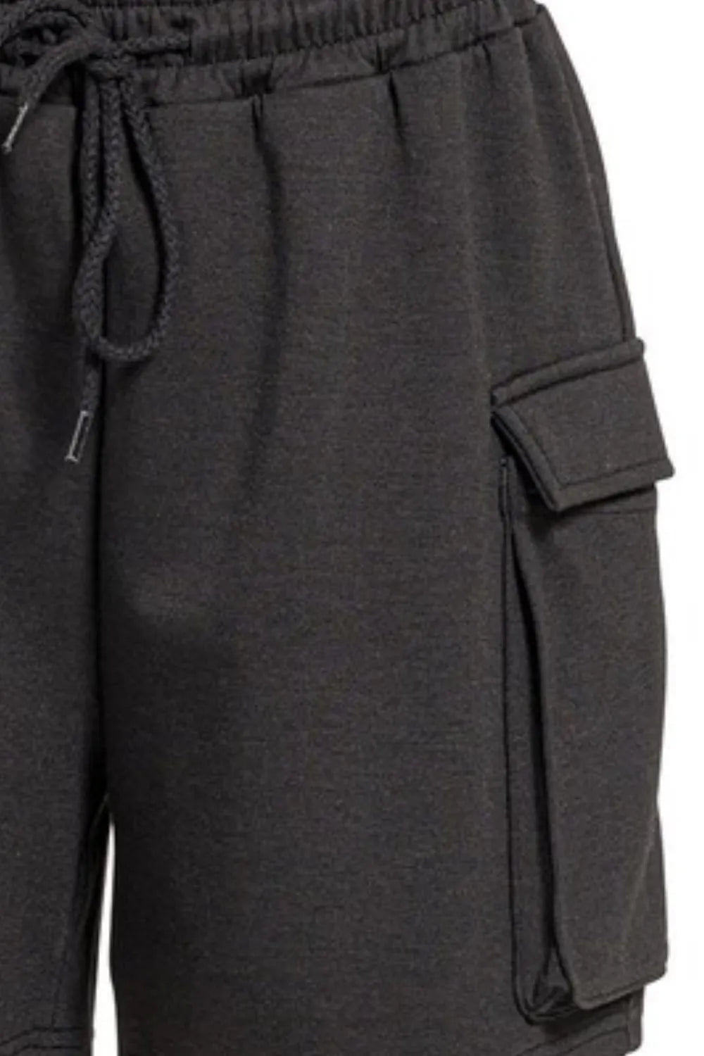 Zenana Scuba Thigh Pocket Shorts OutfitFlow