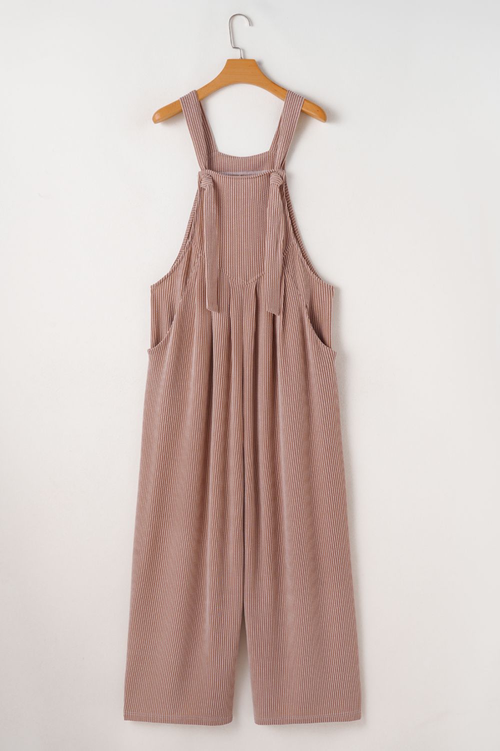 Corded Adjustable Straps Wide Leg Loose Overalls OutfitFlow