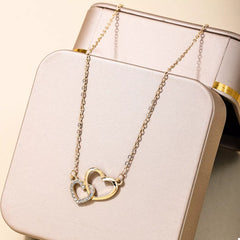 18K Gold-Plated Heart Pendant Necklace OutfitFlow