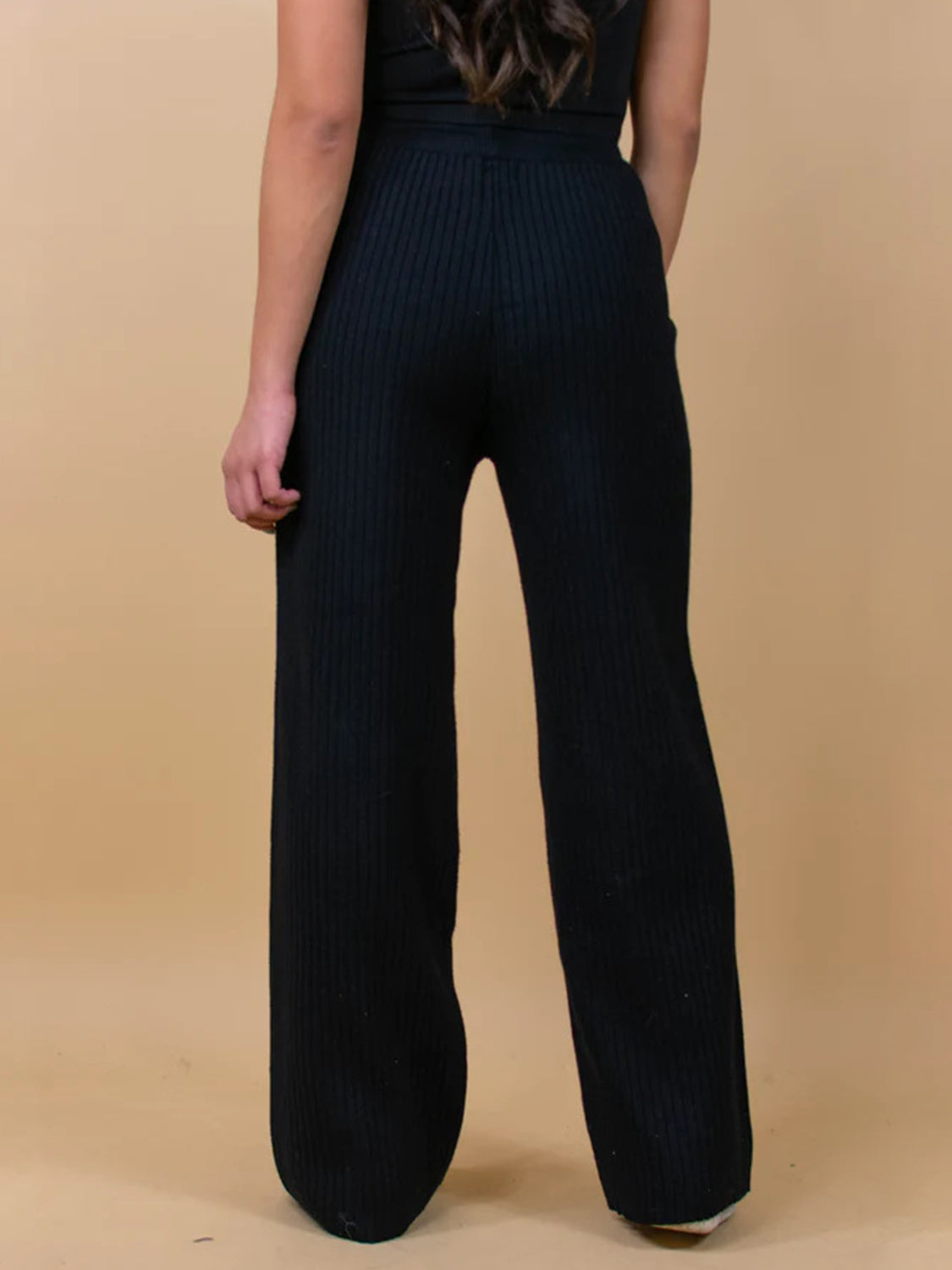 Ribbed Wide Leg Sweater Pants