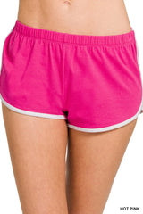 Zenana Elastic Waistband Dolphin Shorts OutfitFlow